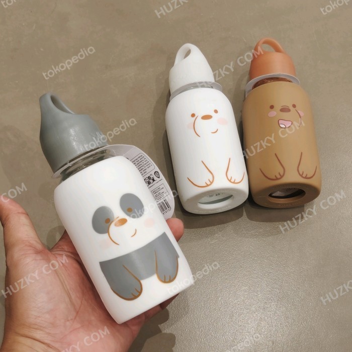 Miniso Botol Minum Kaca We Bare Bears 250Ml