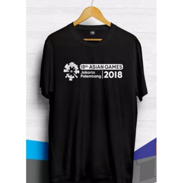 Kaos asian games / baju asian games / souvenir asian games / kaos hitam lengan pendek / minimalis