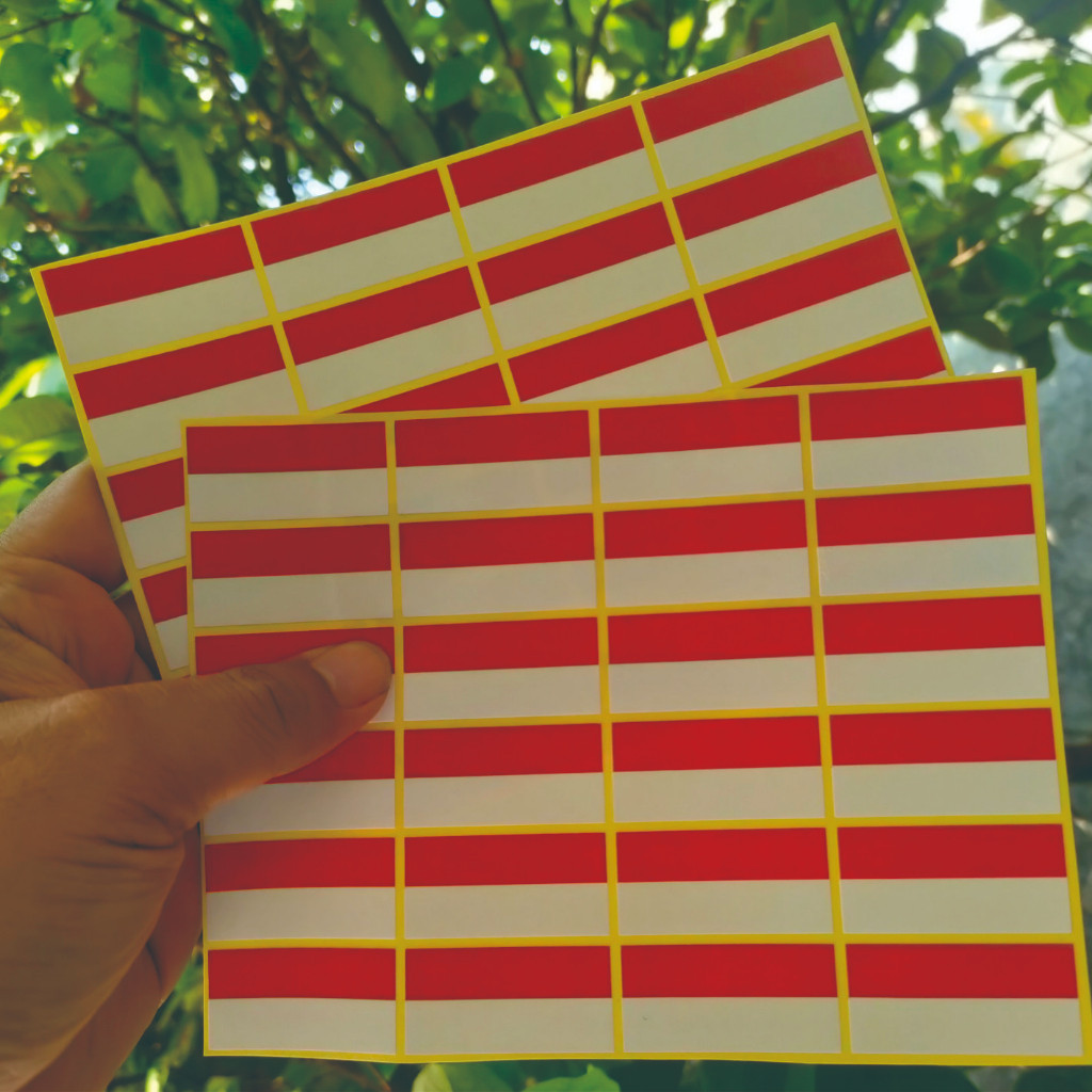 

L37 BA155 STICKER PIPI ISI 40-48PCS BENDERA INDONESIA TEMA 17 AGUSTUS KEMERDEKAAN RI UK1