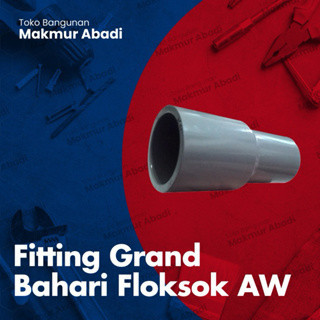 Fitting Pipa PVC Floksok / Vloksok AW Grand Bahari 1" x 1/2" Floksok/Vloksok AW Warna Abu Per Dus