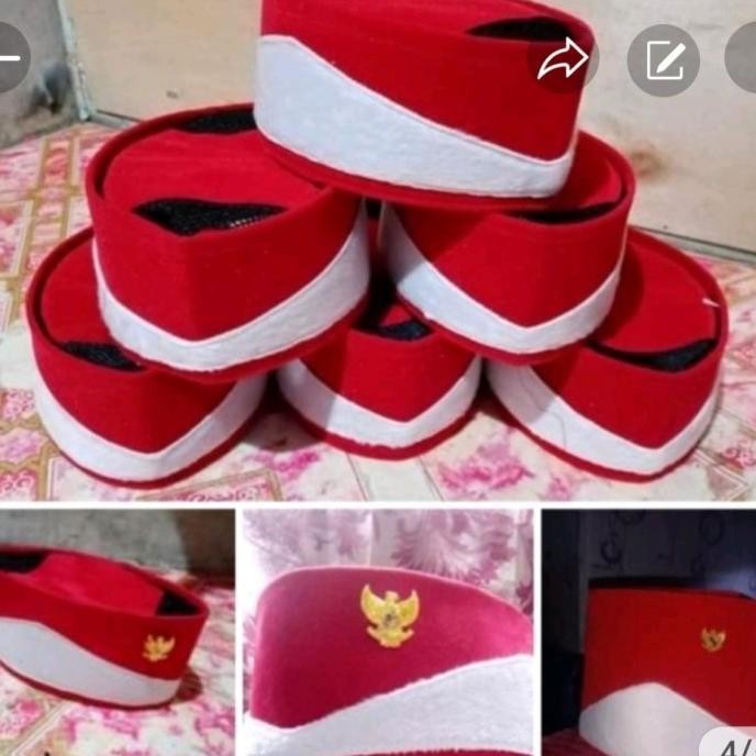 peci kopiah Merah putih