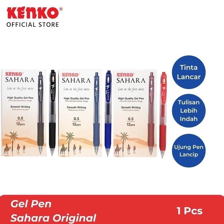 

Tarbaru Gel Pen Kenko 0.5 Sahara Warna/Bolpen Kokoro Gel/Pcs Terbaik