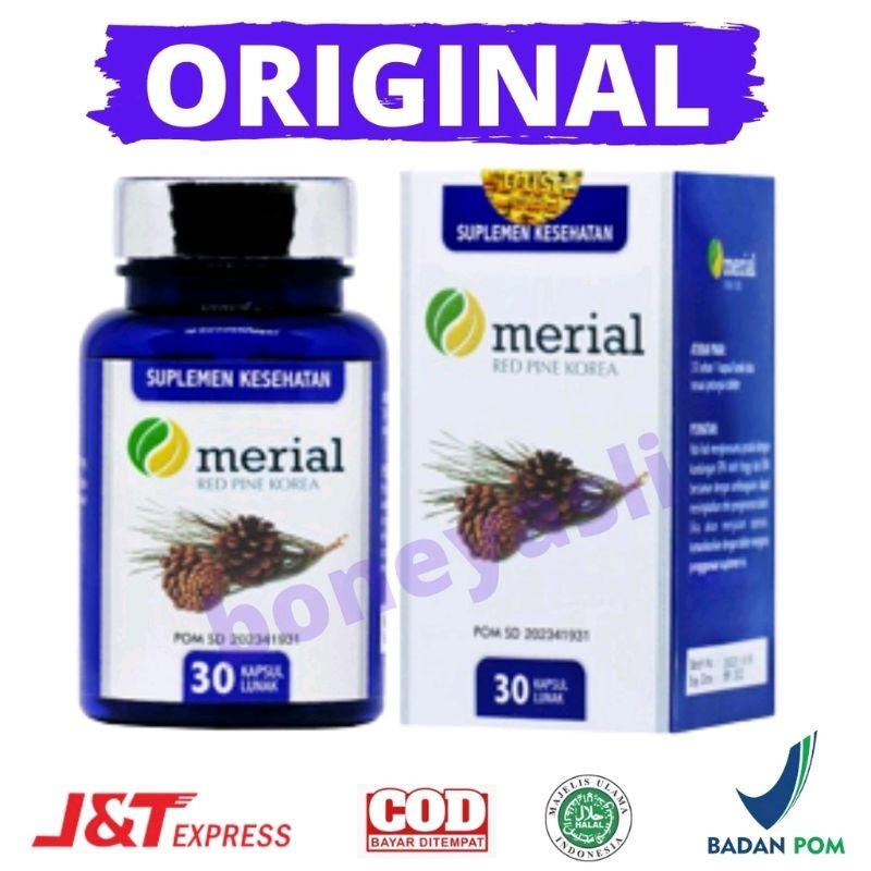 Merial Original Obat Kolesterol Darah Tinggi JantungEkstrak Red Pine Korea Bpom Asli