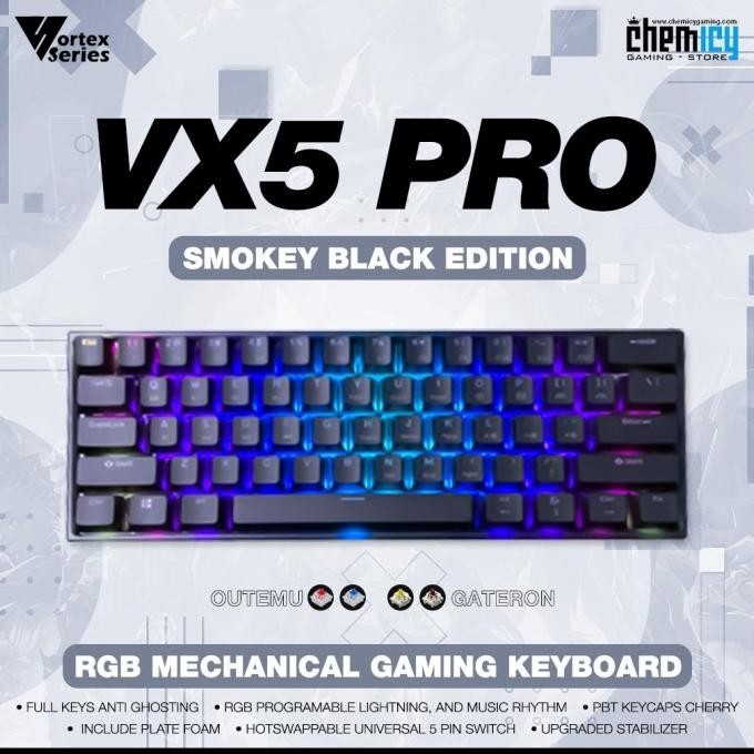 Vortex Series VX5 Pro Smokey RGB Hotswap Mechanical Gaming Keyboard