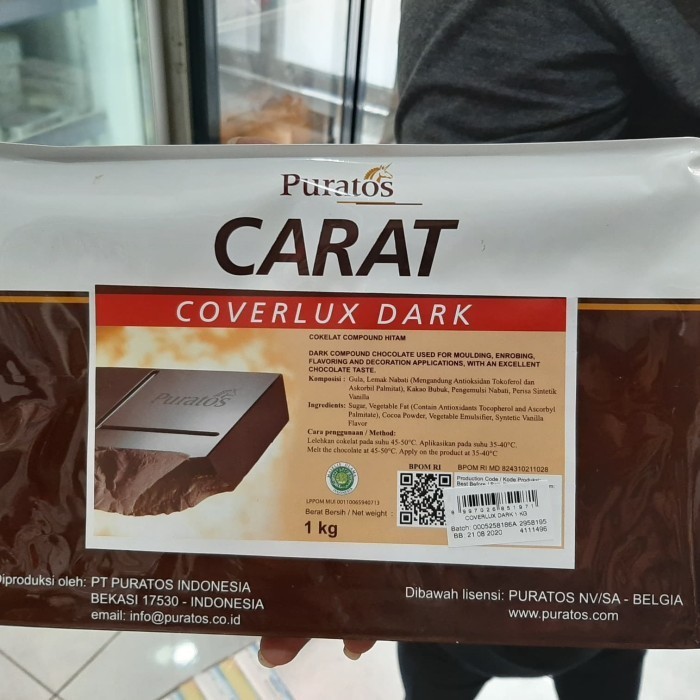 

Ready PURATOS CARAT COVERLUX DARK 1KG, COKLAT BLOK YG BISA DIPARUT