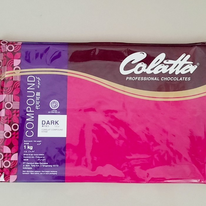 

Ready colatta Dark Compound 1 kg, Coklat Blok, Kemasan Original 1 Kg