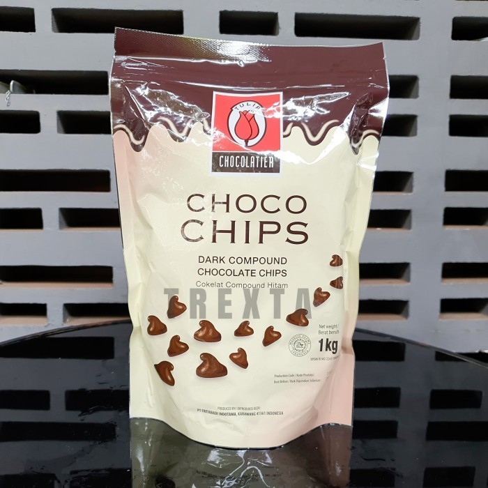 

Ready CHOCO CHIPS DARK COMPOUND TULIP 1 KG