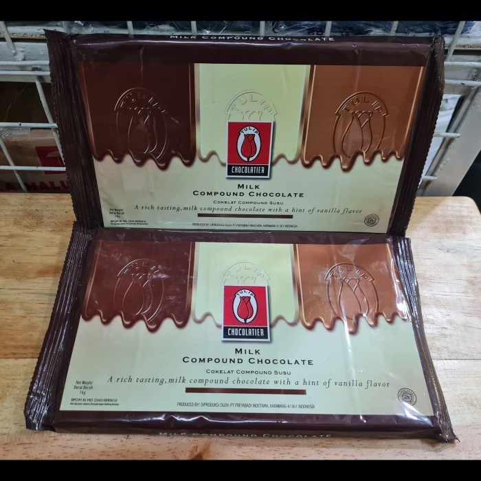 

Ready Tulip Milk Chocolate Compound / Cokelat Batang Tulip Milk 1 kg