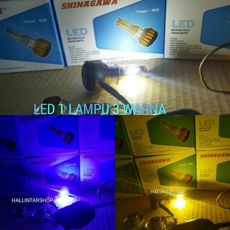 LED SINAGAWA 3 WARNA/LAMPU LED 3 WARNA/LAMPU MOTOR LED 3 WARNA/H6/H4/LED SEMUA MOTOR