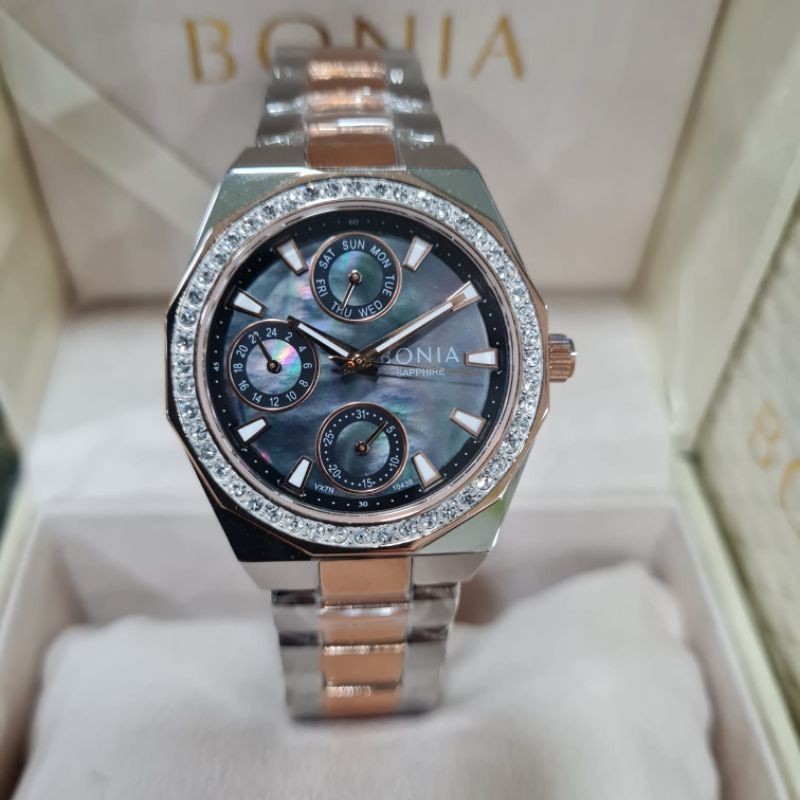 JAM TANGAN WANITA BONIA BN 10438 / 10438S FULSET  ORI BM