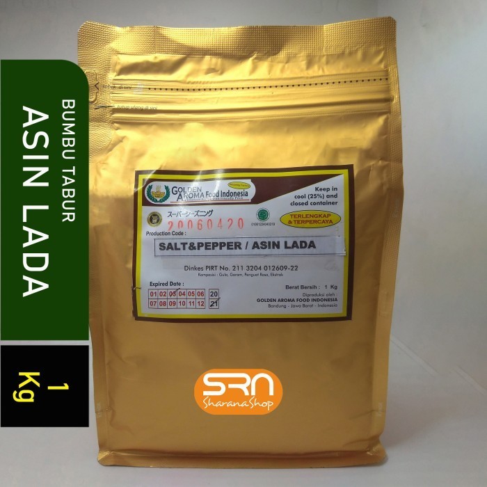 

Ready BUMBU TABUR 1 KG RASA ASIN LADA HALAL, KEMASAN ALUMUNIUM ZIP LOCK