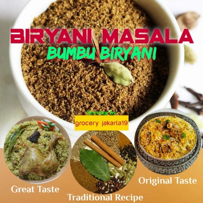 

Ready Biryani Masala 500gr / Bumbu Nasi Biryani 500gr