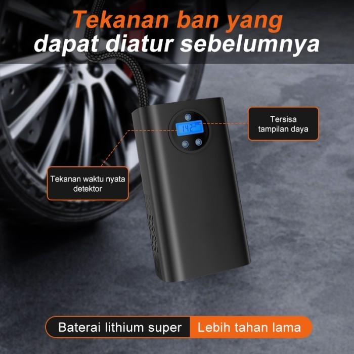 Imuto Pompa Ban Elektrik Mobil Pompa Sepeda Portable Pompa Ban Motor