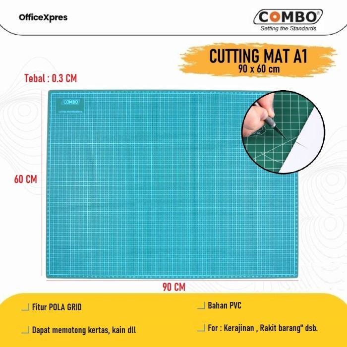 

Alat Pemotong Cutting Mat / Alas Tatakan Potong Kertas A1 Combo