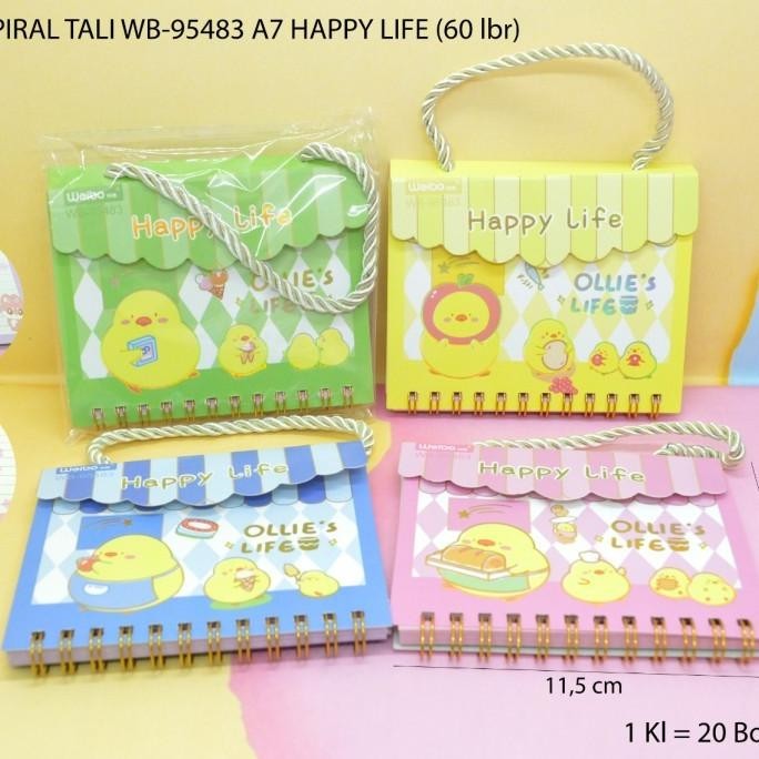 

memo ring spiral tali motif happy life satuan