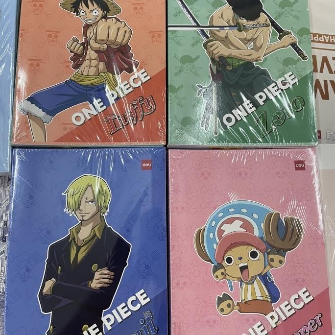 

buku deli ukuran boxy 42 lembar isi 10 motif one piece