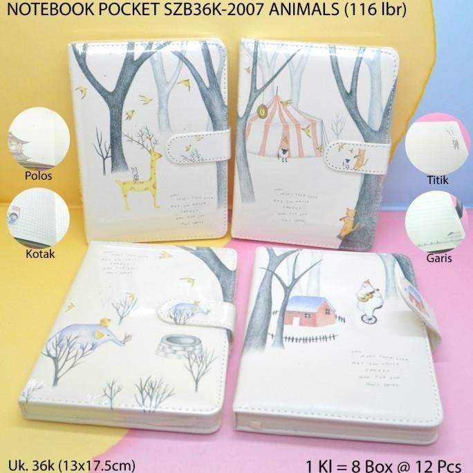 

buku notebook pocket magnet seri animals satuan