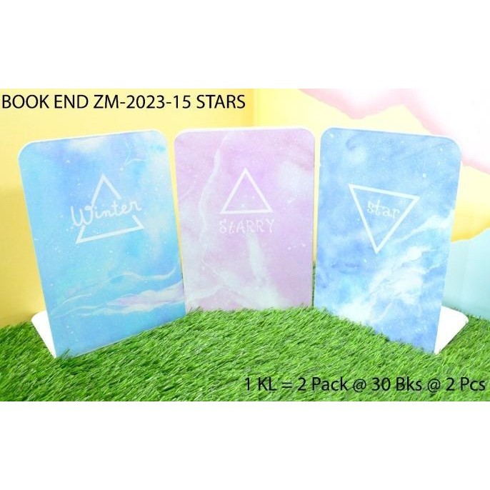 

penahan buku atau stand book motif star isi 2 pc