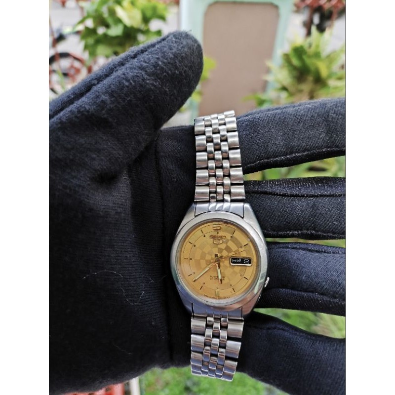 Jam Tangan Seiko 5 Automatic All Original Fungsi2 Normal Backcase Transparan Mesin 7S26