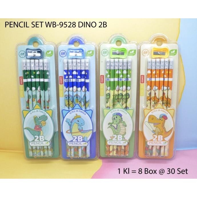 

pensil raut set 2b motif dino isi 12