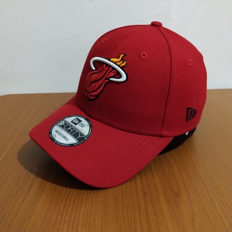 Topi New Era Original 100% 9Forty NBA Miami Heat Red New