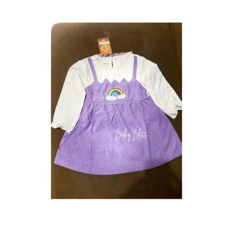 Babybliss Dress Anak Perempuan Wayne Motif Pelangi