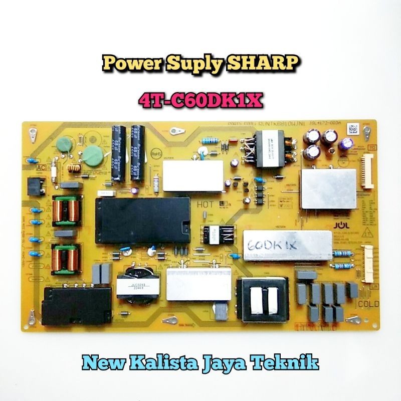POWER SUPLY TV SHARP 4T C60DK1X ORIGINAL RUNTKB810WJN1 PSU SHARP 60DK1X REGULATOR 4TC60DK1X PSU C60D