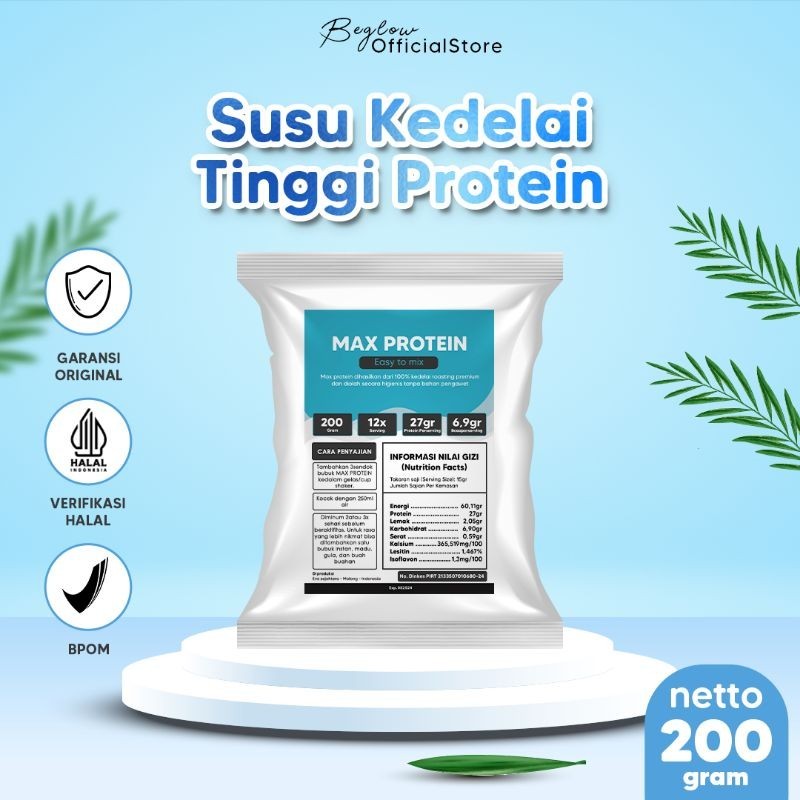 200gr MAX PROTEIN SOYA SUSU PROTEIN FITNES SUSU DIET
