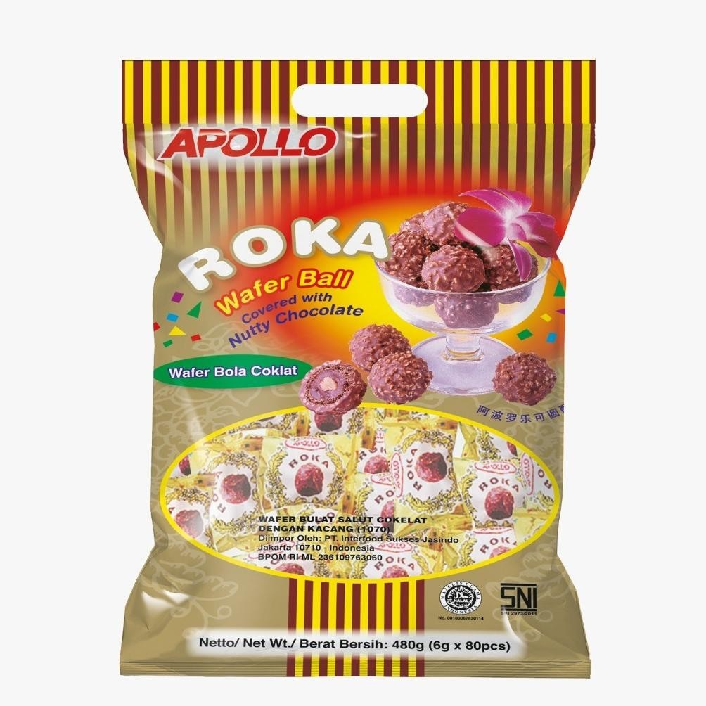 

Roka Apollo Wafer Ball Coklat Exp Maret 2025 Promo Halal