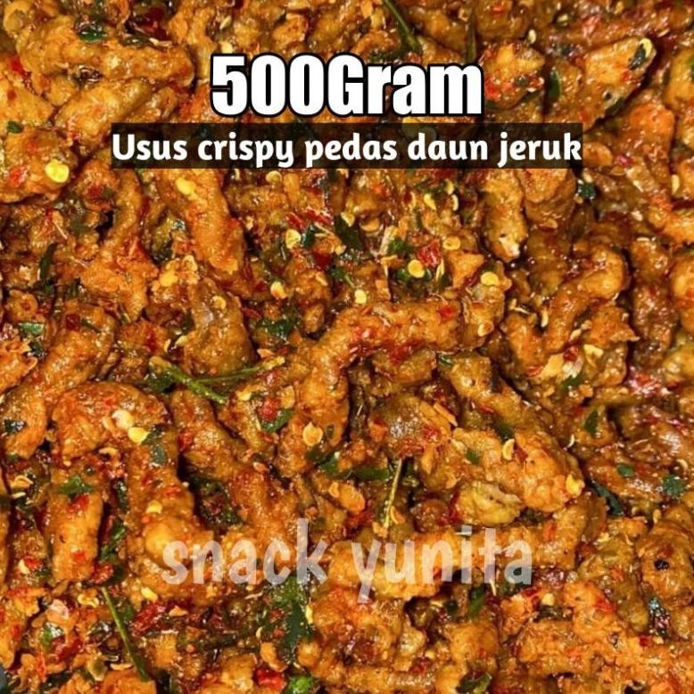 

Usus Crispy Gurih Pedas Daun Jeruk 500 Gram