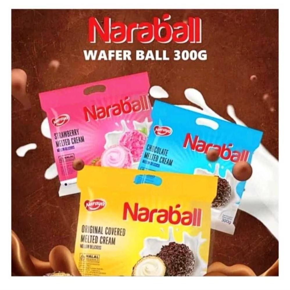 

Naraya Naraball Wafer Ball Original Chocolate Strawberry Melted Cream 300G