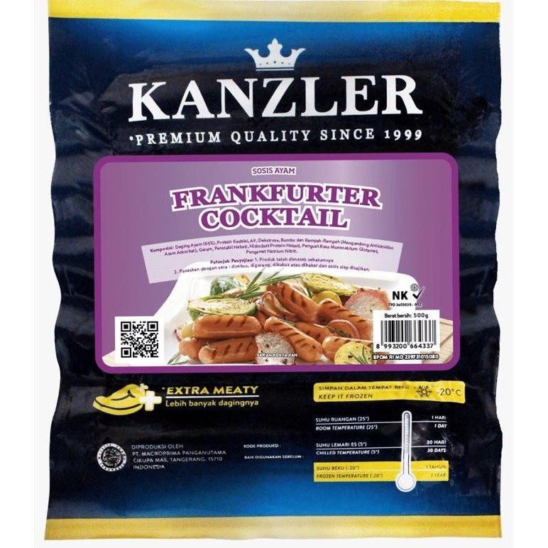 

Kanzler Crispy Chicken Nugget Ayam 450Gr/Nugget Kanzler/Sosis Kanzler Cocktail