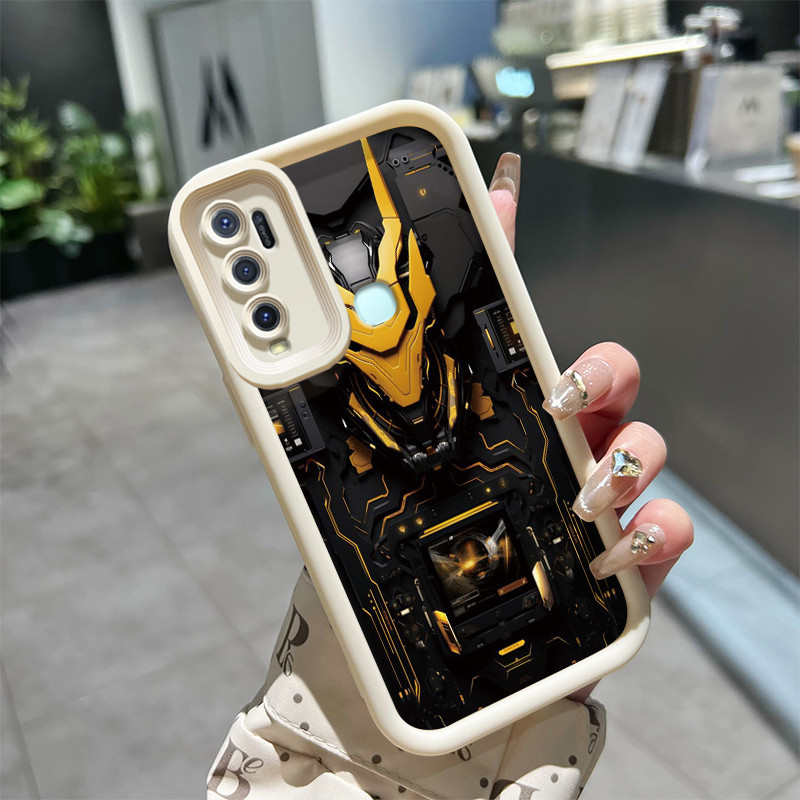 Casing Hp VIVO Y50 VIVO Y30 VIVO Y30i Case keren pola mecha Softcase lembut ganda baru Casing HP pel