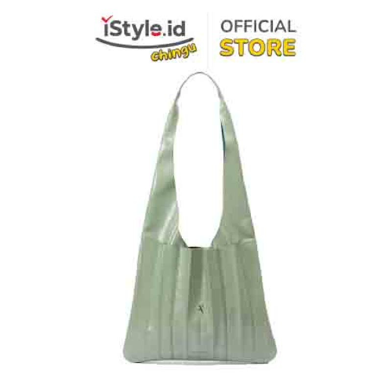 JOSEPH AND STACEY LUCKY PLEATS SHOULDER BAG - ICEBERG GREEN