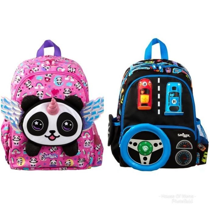 New Sale Smiggle Panda Vroom Character Backpack - Tas Junior Smiggle Limited Edition