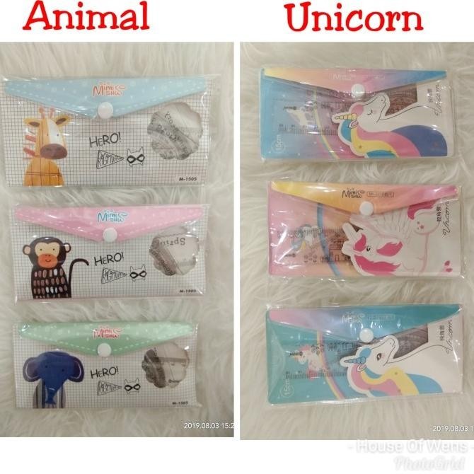 

Penggaris Set Unicorn - Penggaris Set Animal - Ruler Set (15 Cm) Original