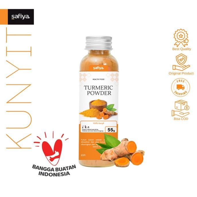 

Kunyit Bubuk 55 Gr Turmeric Powder Rempah Bumbu Dapur Safiya Food