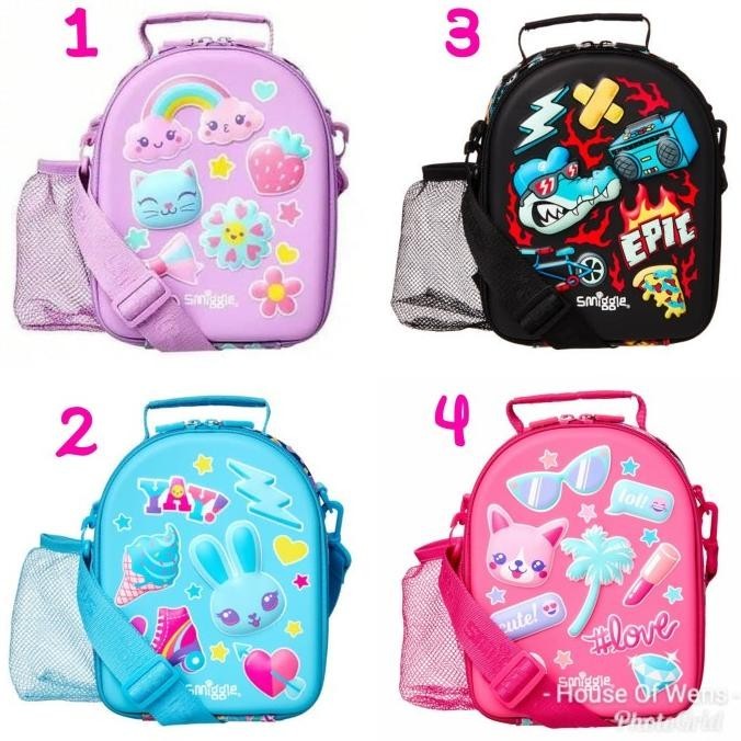 Smiggle Stylin Double Hardtop Strap Lunchbox - Tas Bekal Smiggle Original