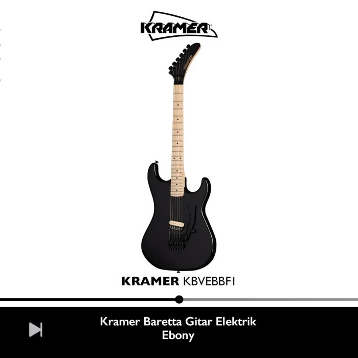 Kramer Baretta Gitar Elektrik - Ebony