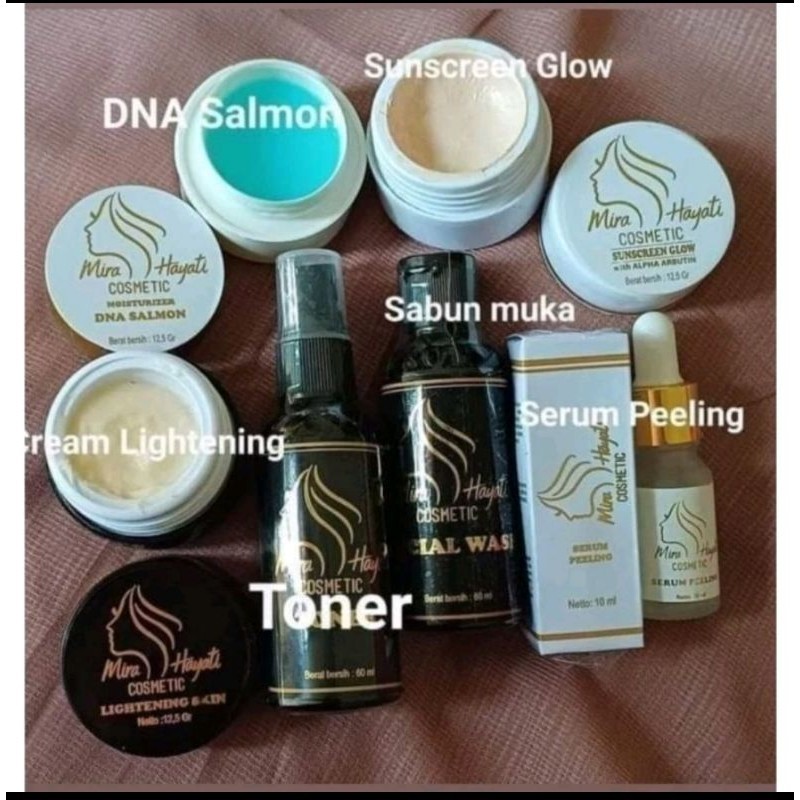 PAKET LENGKAP 1 MIRA HAYATI COSMETIC SKINCARE MH COSMETIC//ORI BER ID CARD MASTER STOKIS