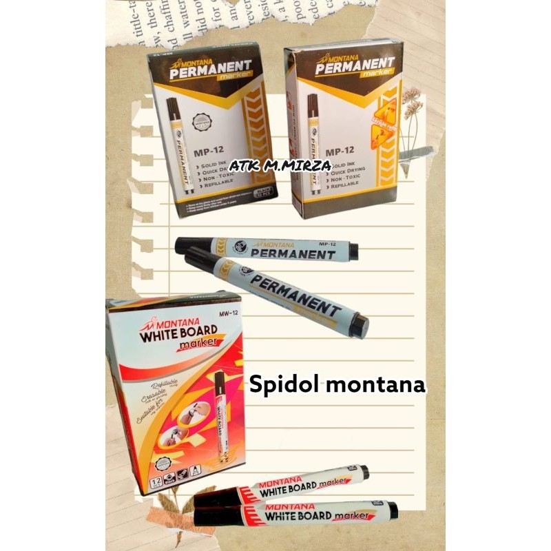 

Spidol Montana white board marker dan permanent marker/pcs