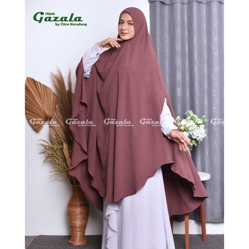 JILBAB JUMBO CRINKLE SOFTPAD ANTEM MODEL TANGAN BOLONG 1 LAYER BAHAN CRINKLE AIRFLOW PREMIUM