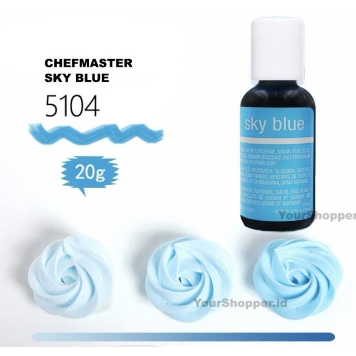 

[DIAJENG SHOP] SKY BLUE CHEFMASTER - Liqua gel Food coloring BIG SALE