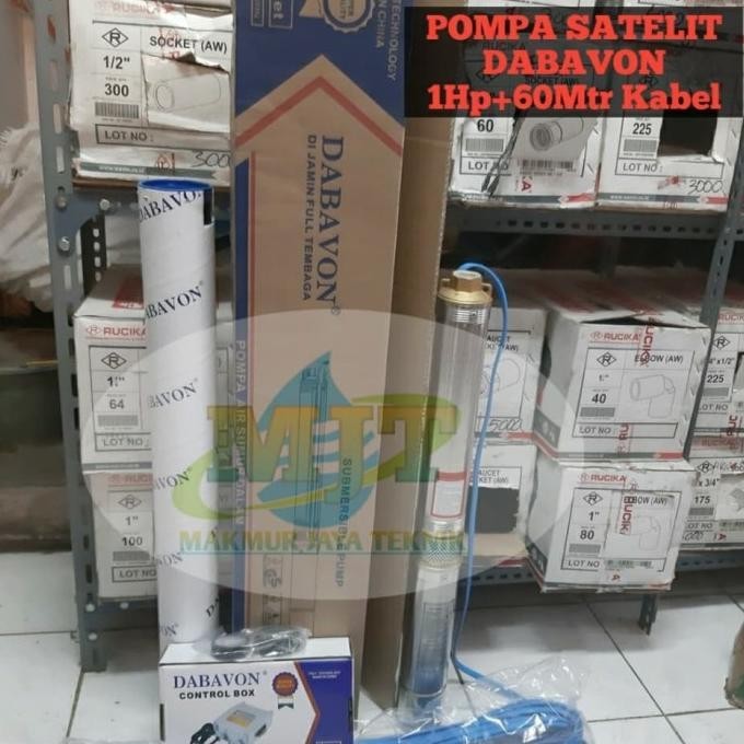 Pompa Satelit Dabavon 1Hp Tambah Kabel 60 Meter Original