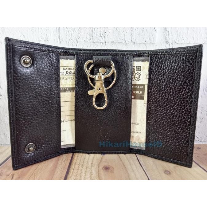 Dompet STNK | Gantungan Kunci Mobil Motor Kulit Asli | Braun Buffel