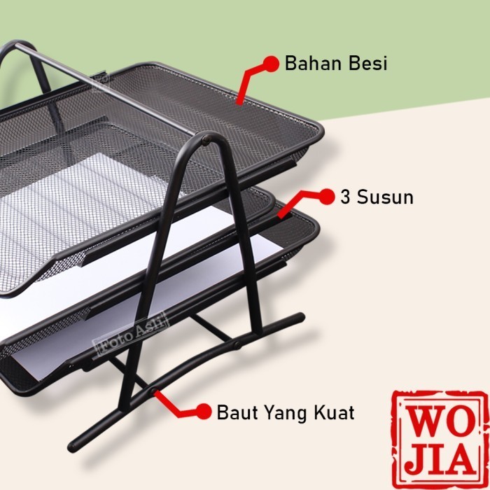 

Rak Kertas Dokumen Surat 3 Susun / Paper Document Letter Tray 3 Tier