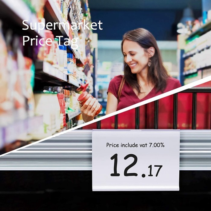 

50 Pcs Label Display Harga Tag Harga Price Tag Holder Label Harga Mika