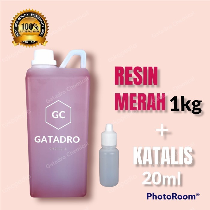 RESIN MERAH + KATALIS PAKET RESIN KATALIS 1KG