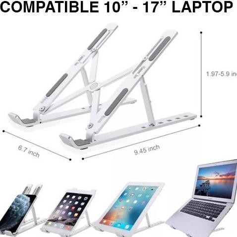 COD Stand Laptop Aluminium Stand Holder Laptop Stand Holder Ipad Stand Holder Tablet Stand Laptop Portable ghs-55