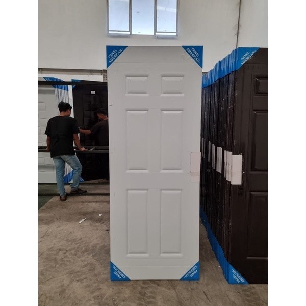 SET PINTU BAJA +KUSEN PINTU UTAMA KAMAR TIDUR TEBAL MOTIF KOTAK MODERN